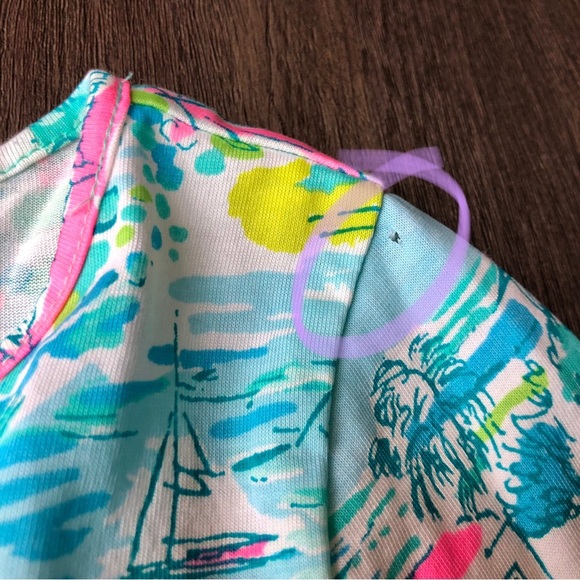 Lilly Pulitzer Marlowe Dress Size XXS Sunshine City Pima Cotton Tropical - Picture 6 of 13